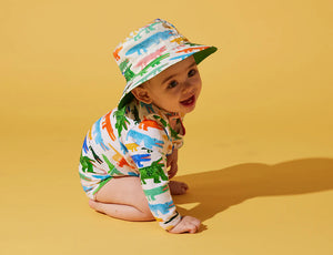 Behind The Trees - Halcyon Nights - Sun Hat - Crocodile Smile - kinder hat - pre school hat - daycare hat - summer hat for babies under $40 - sun hat for babies