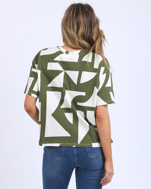 Behind The Trees - Elm - Dali Tee - Clover Abstract Print - cotton tee - summer t-shirt under $60 - bright fun tee shirts - cropped t shirts