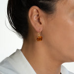 RubyTeva Design - Earrings - Glass - Citrine  - RDE171/C