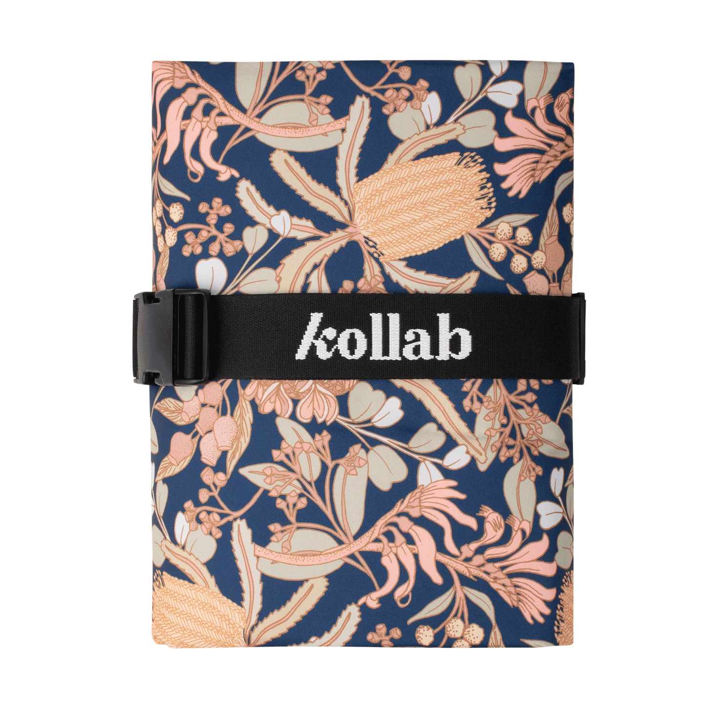 Behind The Trees - Floral-patterned bag with 'kollab' branding on a white background - Kollab - Picnic Mat - Wilderflower