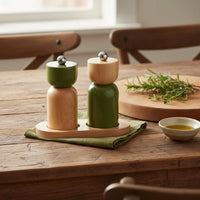 Eta 3pc Wood S&P Set 15x7.5x12cm Olive - Salt and Pepper