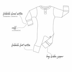 Behind The Trees - Snuggle Hunny - Organic Baby Growsuit - Cockatoo - baby growsuit under $40 - wondersuit under $40 - baby shower present 