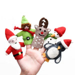 Behind The Trees - Tara Treasures - Finger Puppet Set - Christmas Santa - christmas gift for kids - felt finger puppets - baby's first christmas - christmas story