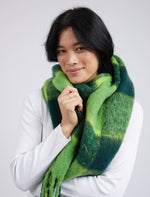 Elm - Fig Scarf - Green Check