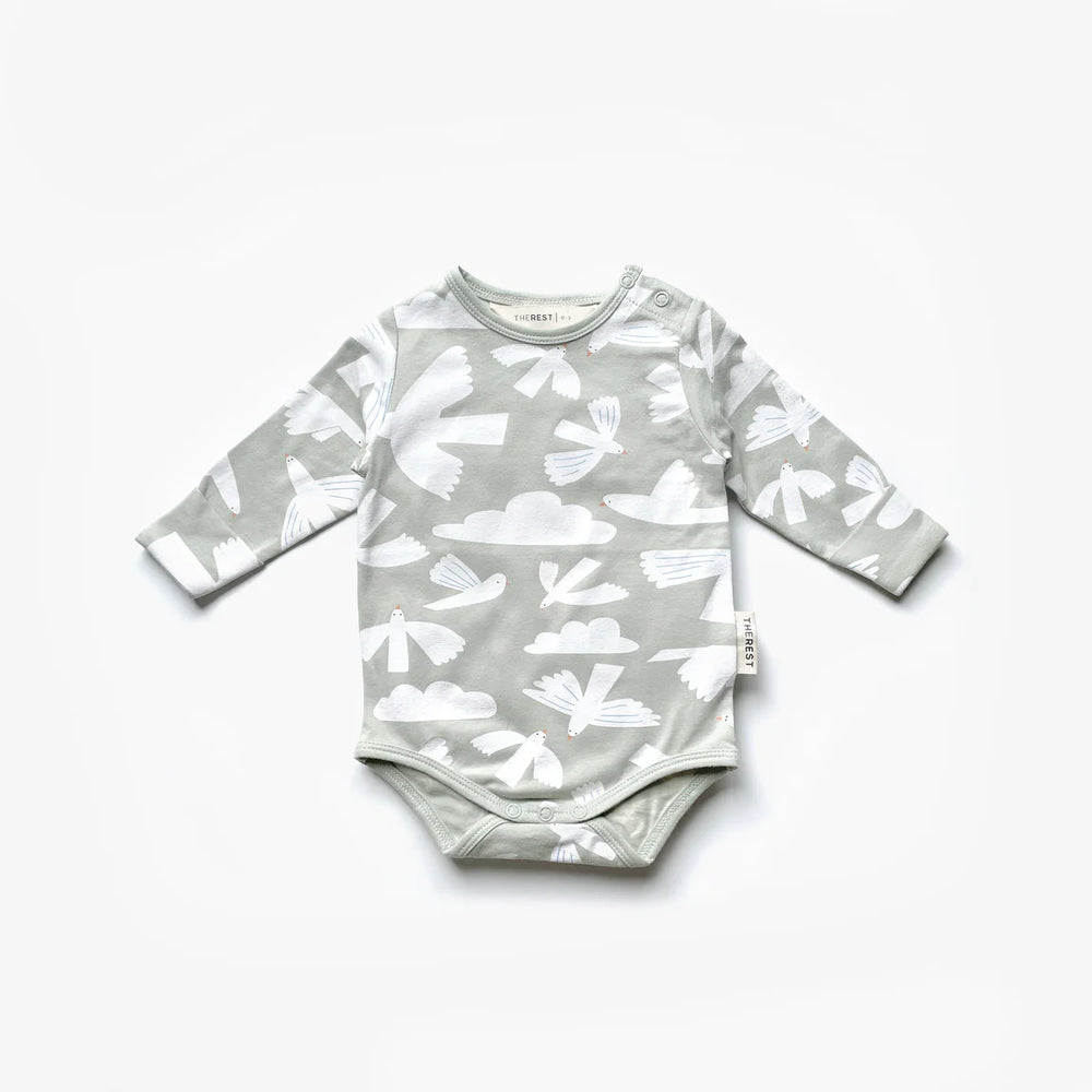 Behind The Trees - The Rest - Long Sleeve Bodysuit - Flock - newborn baby gift