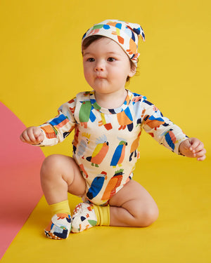 Behind The Trees - Hacyon Nights - Lunar Baby Hat - Flamin' Galahs - baby clothing - baby shower gift under $15 - newborn baby hat - bright colourful baby clothing