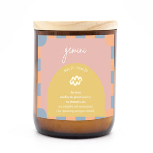 Behind The Trees - The Commonfolk Collective - Zodiac Colour Candle - Gemini - Byron Bay - Zodiac Candle under $35