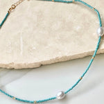 Salty Safari - Necklace - Choker - Anni - Turquoise