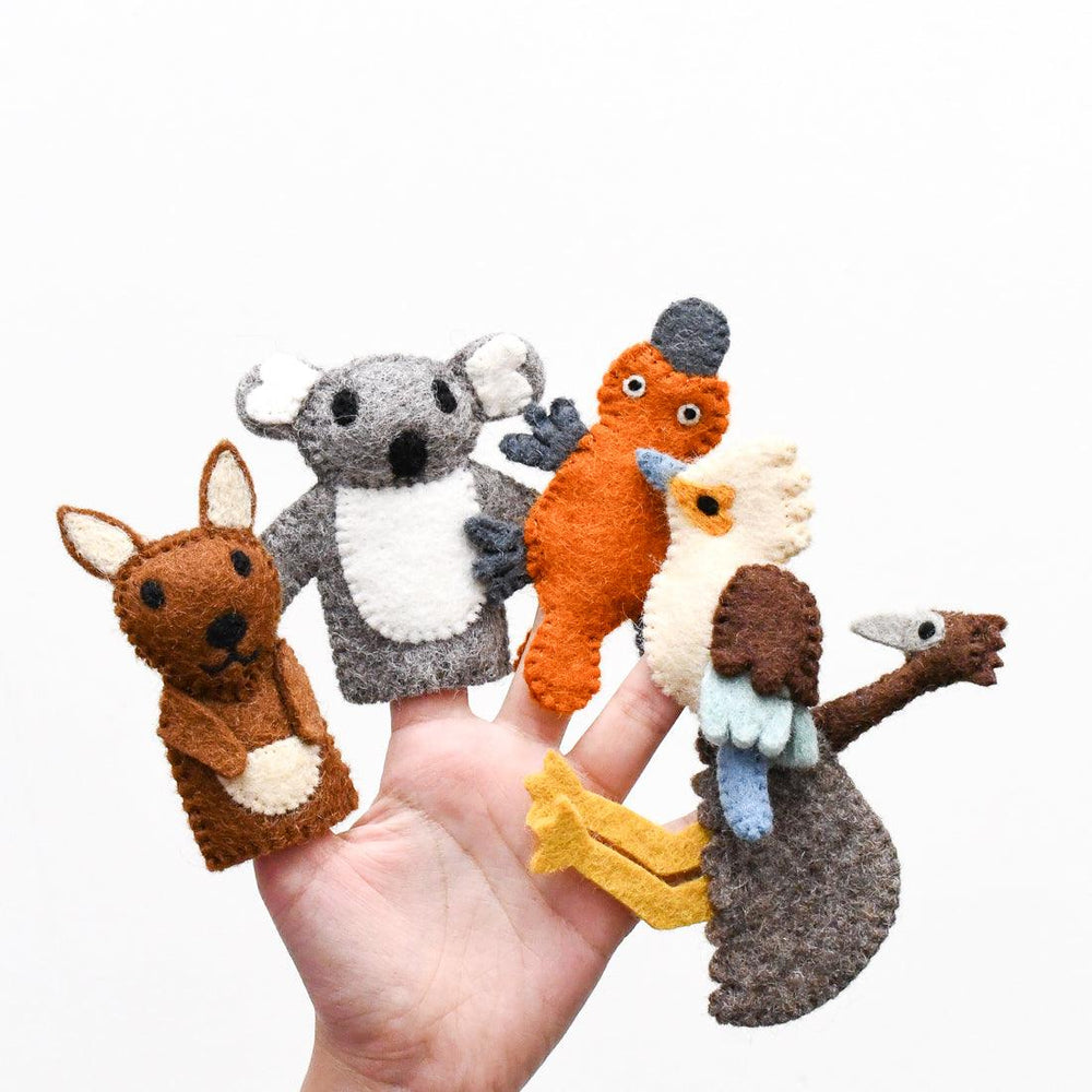 Tara Treasures - Finger Puppet - Set - Australian Animals