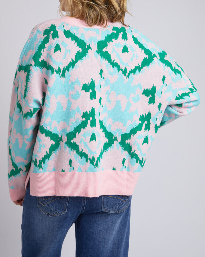 Behind The Trees - Elm - Janey Cardi - Splendid Pink - quirky cardigan - fun- bright - colourful clothing - cropped cardi under $130