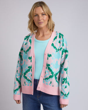 Behind The Trees - Elm - Janey Cardi - Splendid Pink - quirky cardigan - fun- bright - colourful clothing - cropped cardi under $130