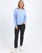 Behind The Trees - Foxwood - & Jayne Throw On Top - Light Blue - cotton top - lightweight cotton long sleeve top - under $70