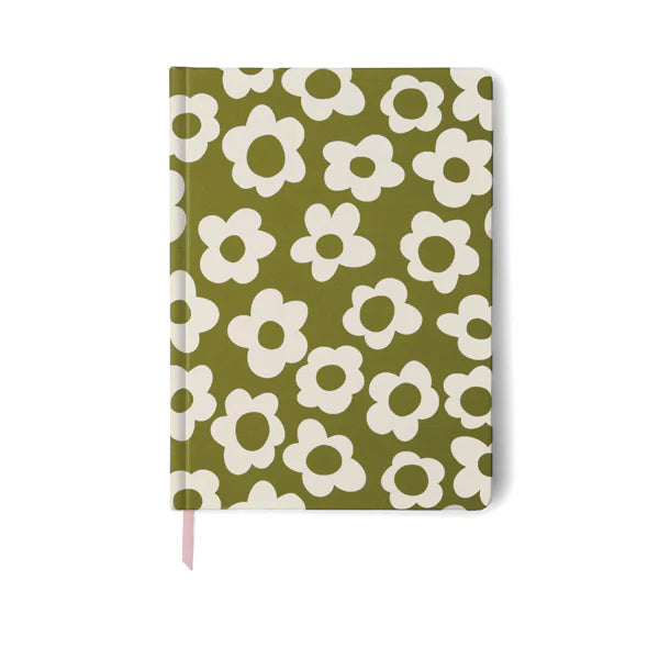 Designworks Collective - Jumbo Soft Touch Journal - Green Groovy Floral