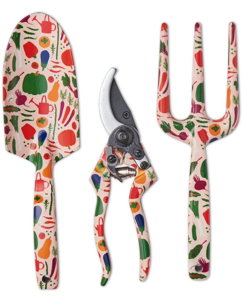 Behind The Trees - Kip & Co x Stephanie Alexander - Stephanie's Harvest Garden 3 Tools and Gloves Set  - fun and colourful gardening tools - gardening tools set - christmas gift under $70