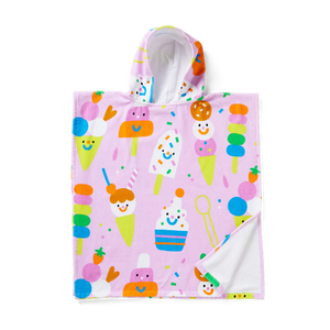 Behind The Trees - Hacyon Nights - Kids Hooded Towel - Sundae Fun swim towel - kids swim towel - swimming towel - kids swim towel - fun swim towel - hooded swim towel