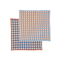 Kit Recycled Cotton Dishcloth -Blue/Orange