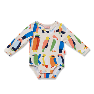 


Behind The Trees - Halcyon Nights - Long Sleeve Bodysuit - Flamin' Galahs - newborn baby gift - baby shower gift - fun and colourful baby clothes under $35