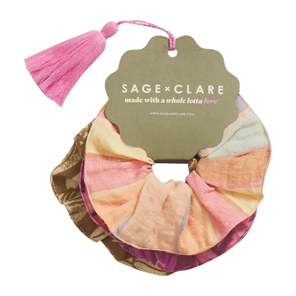 Behind The Trees - Sage &amp; Clare - Scrunchie Set - Amber - Luna collection by Sage X Clare - christmas stocking stuffer - hair accessories