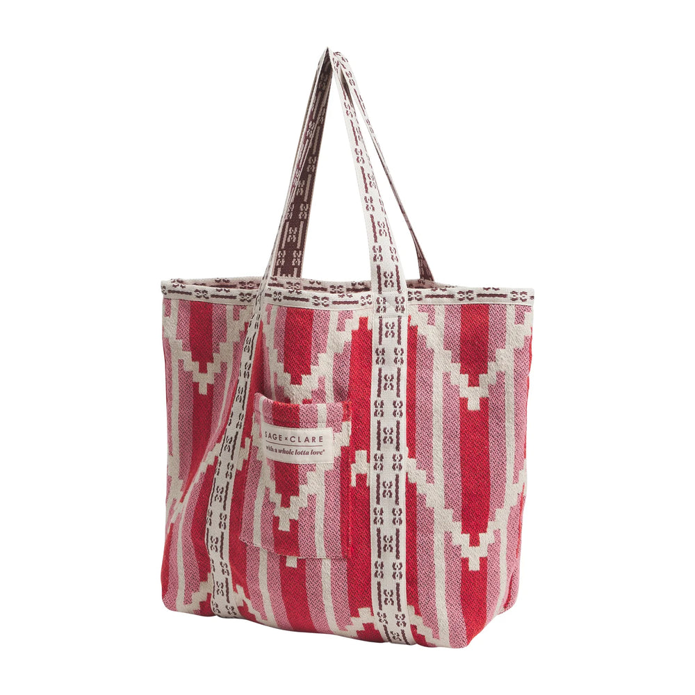 Sage & Clare - Nisha Woven Tote Bag - Chilli