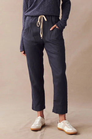 Behind The Trees - Little Lies - Luxe Linen Pants - Navy - 100% linen pants under $90 - lightweight natural fibre pants - linen pants - best linen pants