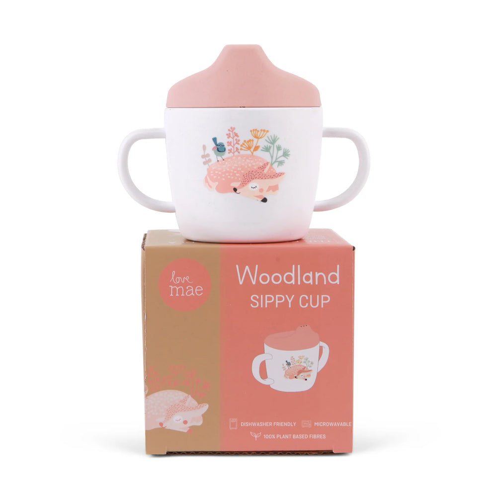 Behind The Trees - Love Mae - Sippy Cup - Woodland Friends - newborn baby gift - baby shower gift ideas - melamine feeding ware for babies - baby present under $15 