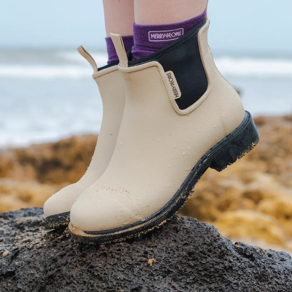 Behind The Trees - Merry People - Bobbi Ankle Boot - Sand - best gumboot - what's that gumboot everyone is wearing - merry gumboots - cute colourful ankle gumboot