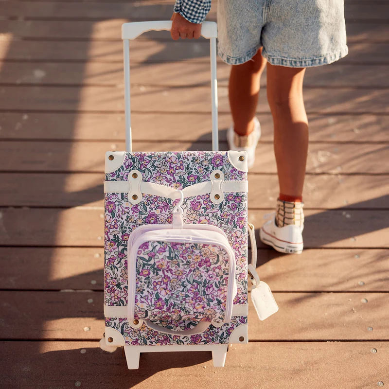 Behind The Trees - Olli Ella - See-Ya Suitcase - Wildflower - kids suitcase - travel bag for kids - small suitcase - travelling with kids