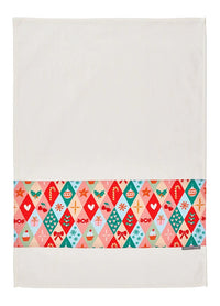 Annabel Trends -Tea Towel - Cotton - Christmas Harlequin