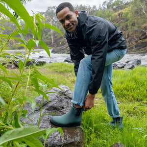 Behind The Trees - Merry People - Bobbi Gumboot - Enhanced Traction - Slate - best selling Merry People Boots - cult collowing bobbi boots