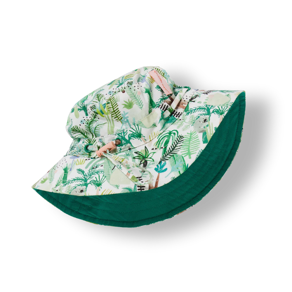 Behind The Trees - Halcyon Nights - Sun Hat - Fern Gully - kinder hat - pre school hat - daycare hat - summer hat for babies under $40 - sun hat for babies