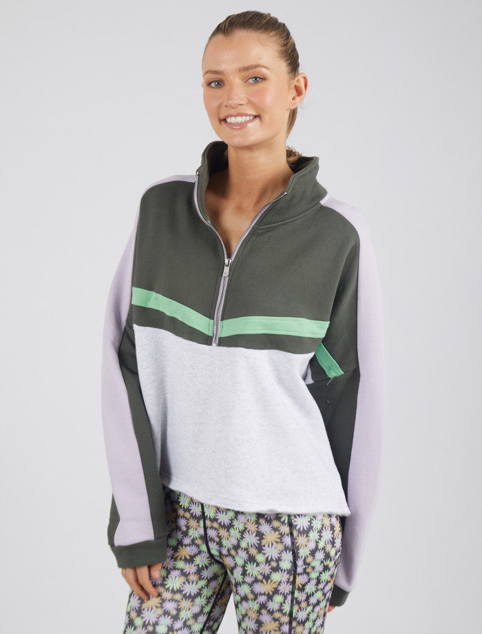 Behind The Trees - Foxwood - Take Off 1/2 Zip - Multicoloured - Sweater with half zip under $100