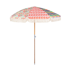 Behind The Trees - Kollab - Umbrella - Large - Sage X Clare X Kollab - Mixed Print - Beach umbrella under $300