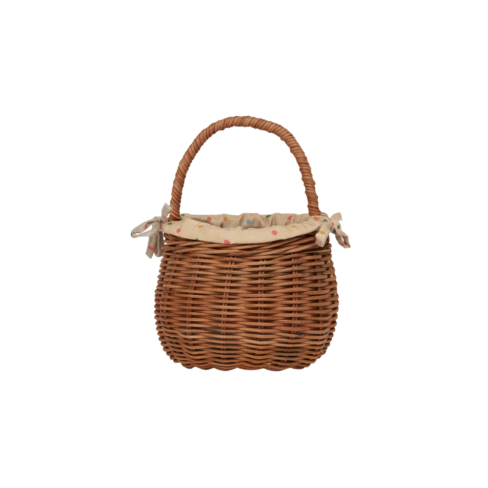 Behind The Trees - Olli Ella - Rattan Berry Bunny Basket - Natural Rattan/Gumdrop- Children's easter basket - easter egg hunt 2024