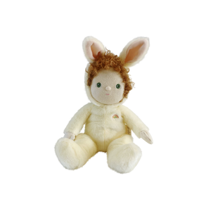 Behind The Trees - Olli Ella - Dinky Dinkum Dolls - Babs Bunny - Butter Cream - Easter present - soft toy bunny - easter gifting under $30 - easter gift alternative to chocolate