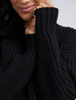 Behind The Trees - Elm - Verbena Knit - Black - mothers day knitwear - winter knitwear