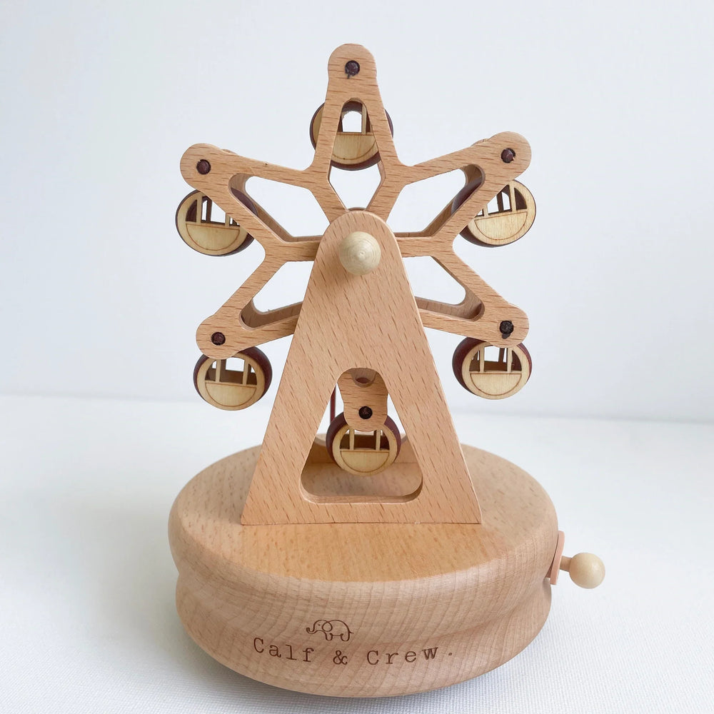 Calf & Crew- Wooden Musical Carousel - Ferris Wheel – Behind The Trees