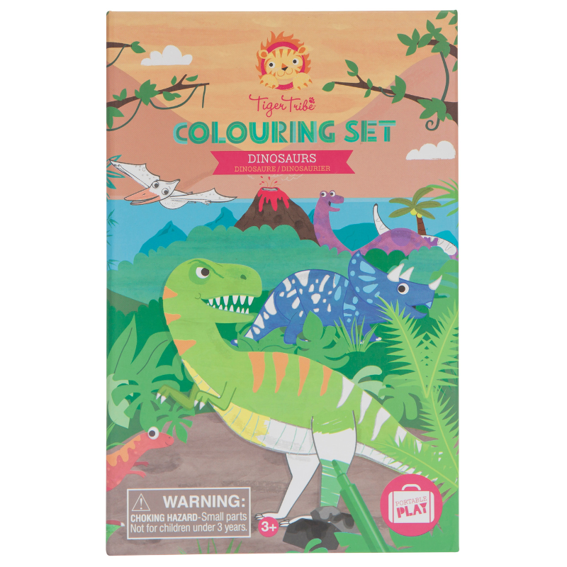 Behind the Trees - Tiger Tribe - Colouring Set - Dinosaurs - Perfect birthday Party gift - Under $20 - Magical Art Set - Christmas Stocking Stuffer