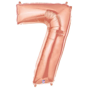 
                
                    Load image into Gallery viewer, Balloon - Foil Number - Rose Gold - 7 - 102cm
                
            