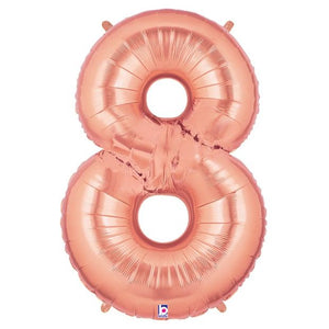 Balloon - Foil Number - Rose Gold - 8 - 102cm