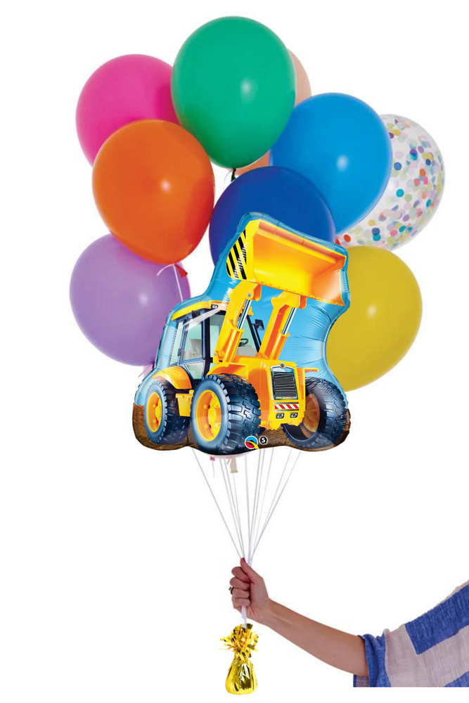READY TO GO -  Inflated Balloon Bouquet - Rainbow + Loader