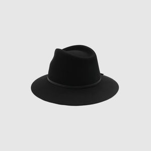 Behind The Trees - Ace Of Something - The Durango Fedora in Black  - Stunning fedora made from 100% Australian wool - stylish women’s hat