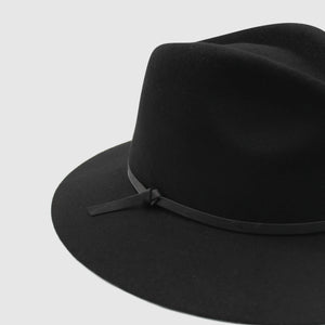 Behind The Trees - Ace Of Something - The Durango Fedora in Black  - Stunning fedora made from 100% Australian wool - stylish women’s hat