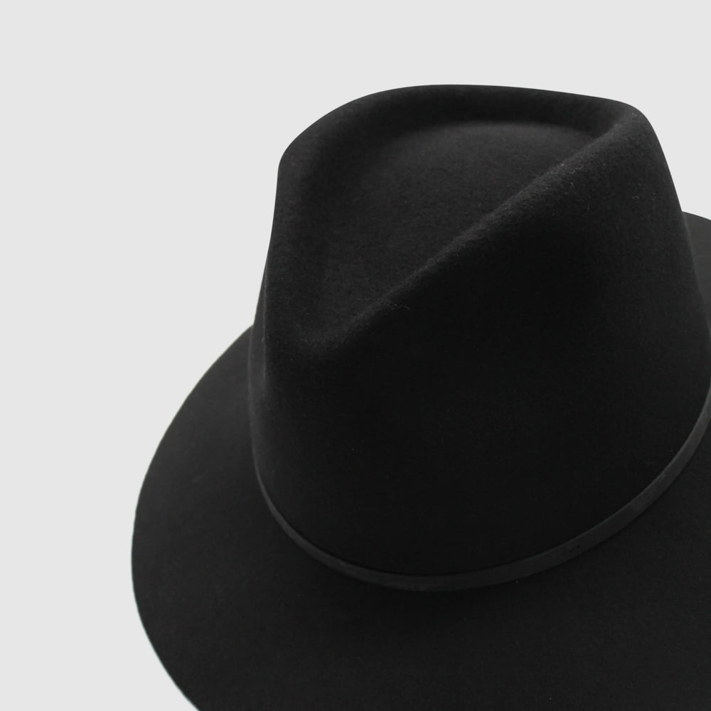 Behind The Trees - Ace Of Something - The Durango Fedora in Black  - Stunning fedora made from 100% Australian wool - stylish women’s hat