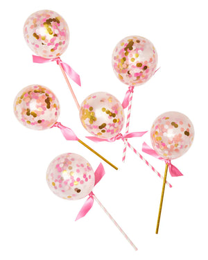 The Little Tree Store - Poppies For Grace - Balloon Pops - Pink Shimmer - party decorations - cute confetti party decorations