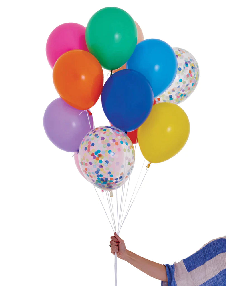 The Little Tree Store - Poppies For Grace - Balloon Set Flat - Rainbow - rainbow confetti balloon set - party decortaions