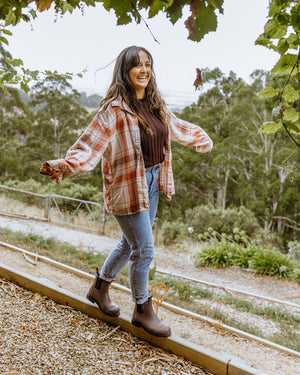 Behind The Trees - Merry People - Bobbi Ankle Boot - Chocolate - best gumboot - what's that gumboot everyone is wearing - merry gumboots - cute colourful ankle gumboot