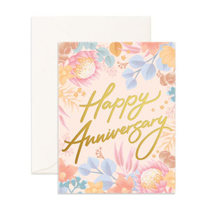 Fox & Fallow - Greeting Card - Happy Anniversary - Floribunda