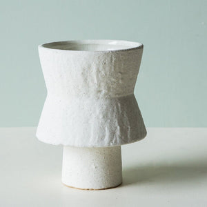 Indigo Love - Sascha Vase - Medium - Off White