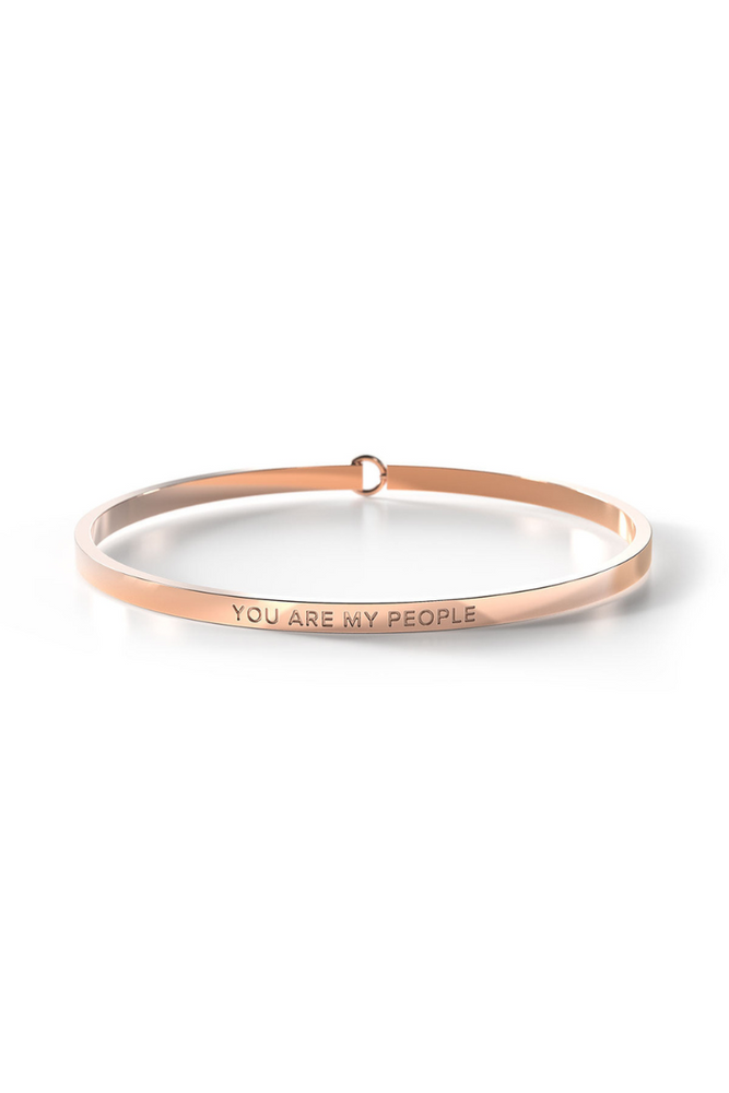 Be. Bangles - Bangle With Clasp - Rose Gold - People