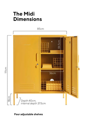 Behind The Trees - Pre Order - Mustard Made - The Midi - 11 Colours Available - Funcitonal Stlyish Lockers